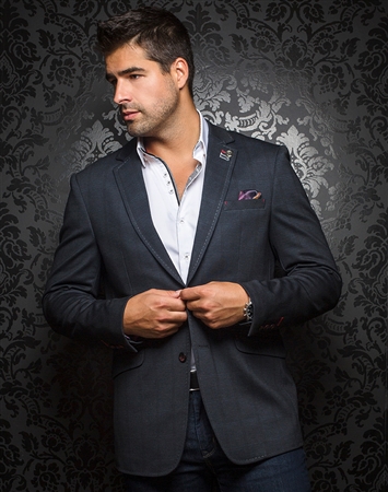 Luxury Men's Stretch Blazer - Gatsby Black
