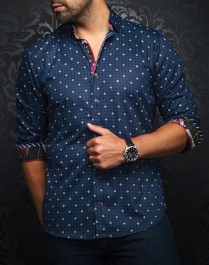 Men fashion button up shirt  | navy