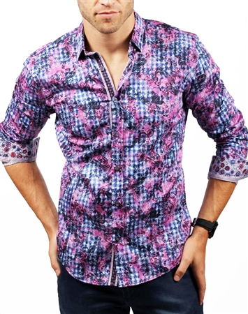 Designer Lilac Paisley Shirt