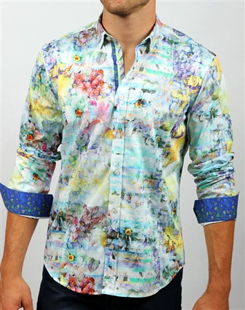 Luxury White Floral Shirt