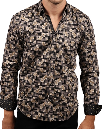 Luxury Black Floral Shirt