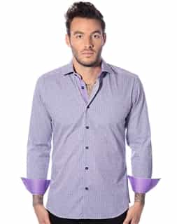 Trendy Shirt: Purple Shirt- Slim Fit Purple Sport Shirt