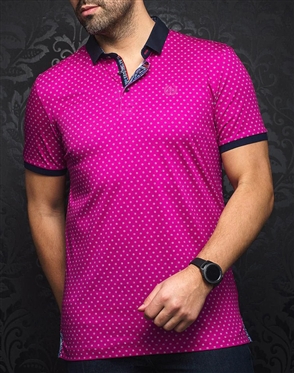 Men fashion polo shirt | fuchsia