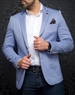 Au Noir Blazer Hoffman Light Blue