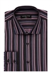 Elegant Dress Shirt - Purple And Black Striped Designer Shirt