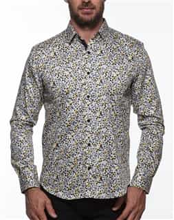 Trendy Dress Shirt - Yellow Floral