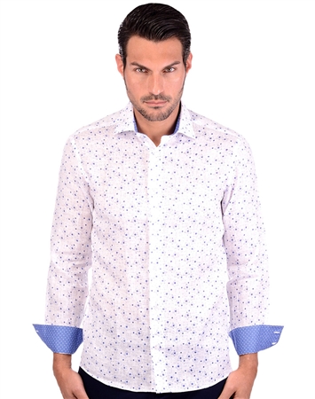 White Bloom Men’s Dress Shirt