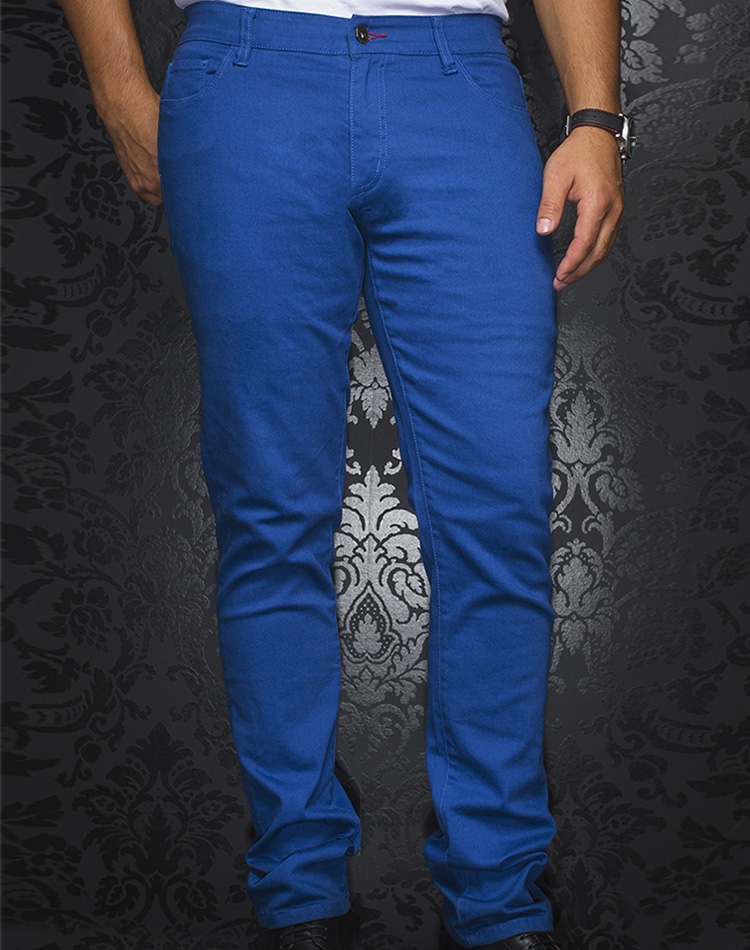 Trendy Royal Blue Denim | Modern Slim Fit Jeans | Au Noir