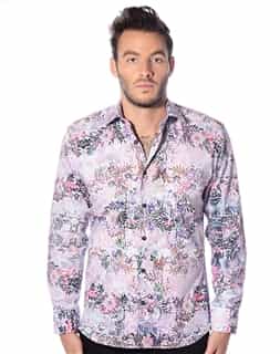 Spring Fashion: Men Pink Casual Spring Shirt