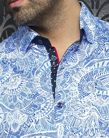 Men fashion button up shirt  |light blue