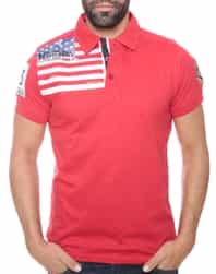 Geographical Norway USA Polo Shirt Red