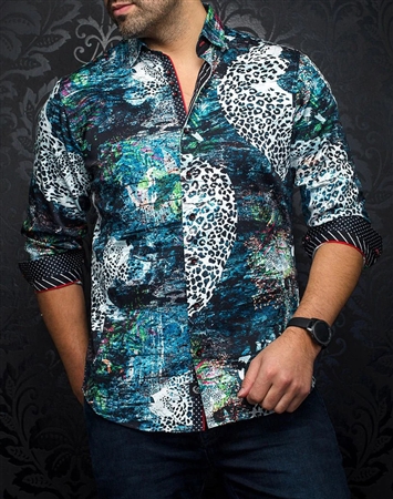 Men fashion button up shirt  |multi