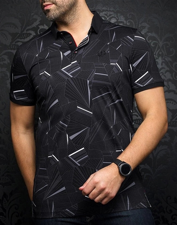 Men fashion polo shirt | black grey