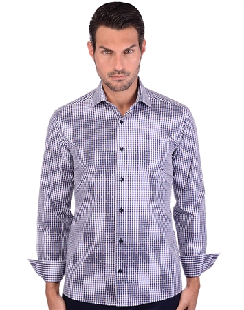 Checkered Black Multi Colored Cotton Shirt