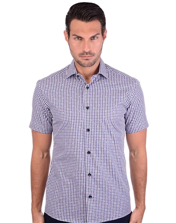 Checkered Multi Colored Short Sleeve Shirt