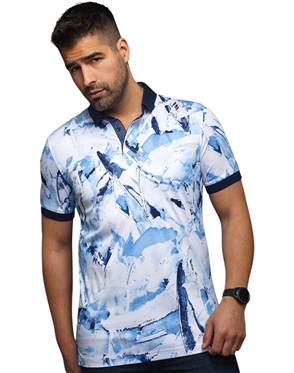 Men fashion button up  shirt  | light blue