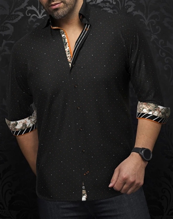 Au Noir Shirt LANZANI, Black Rust