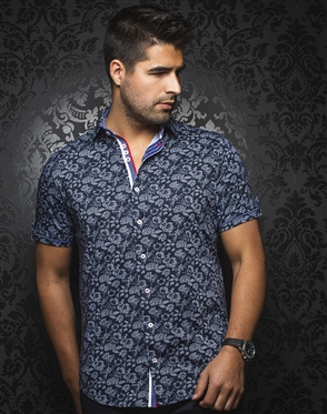 Au Noir Short Sleeve Shirts Larson Navy (SS 2019)