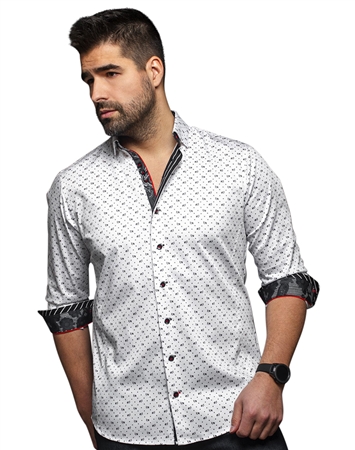 Men fashion button up  shirt  | white
