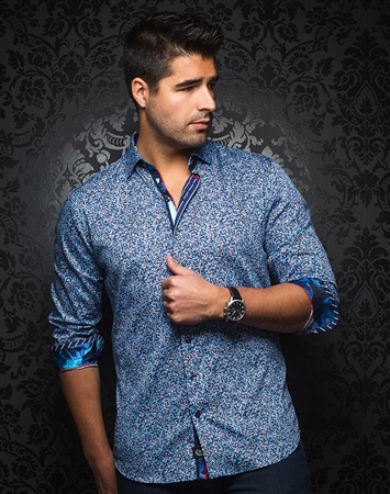 Designer Dress Shirt: Lowell Blue