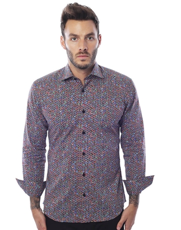 Designer Dress Shirt - Orange Dot