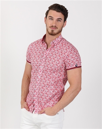 Bold Men’s Floral Dress Shirt