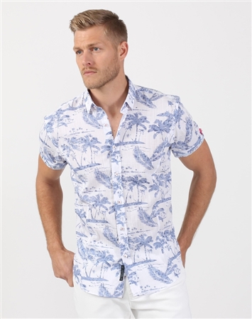 Island Dream Men’s Indigo Luxury Shirt