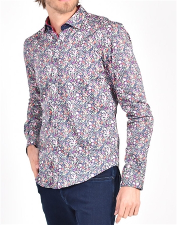 Minimalist Multi Color Bloom Shirt|Eight-x Luxury Long Sleeve