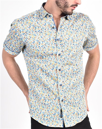 Summer Melody Floral Print Shirt|Eight-x Luxury Short Sleeve