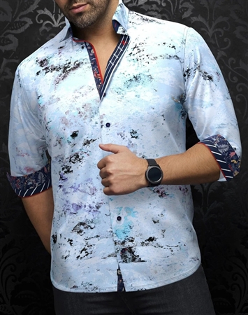 Au Noir Shirt Magnani Light Blue