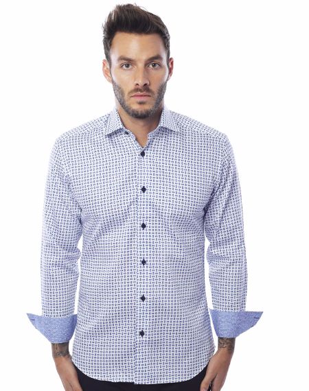 Luxury Dressshirt - White Blue