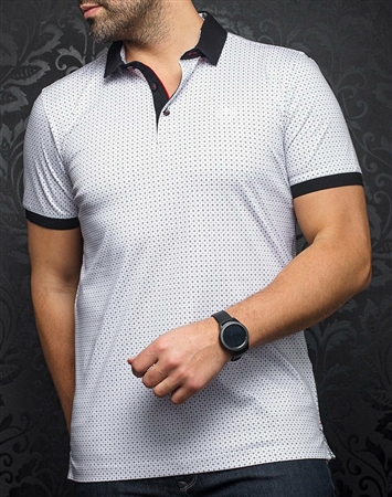 Men fashion polo shirt | white