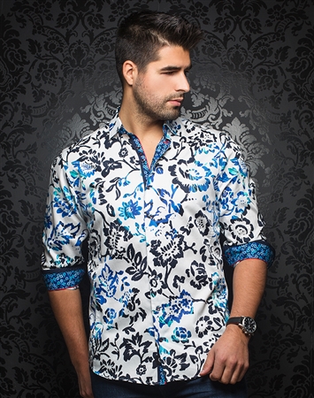 Luxury Dress Shirt: Masolino Turquoise