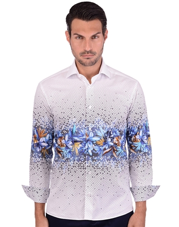 Blooming Hibiscus Designer Men’s Shirt