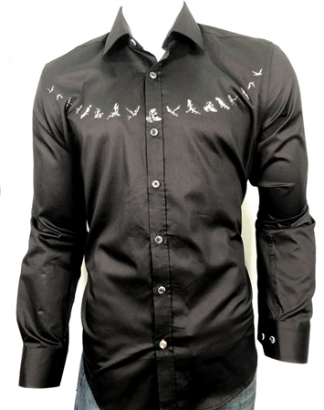 Fashionable Black Dress Shirt