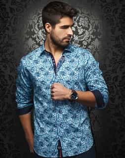 Designer Dress Shirt: Turquoise