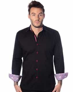 Black Casual Shirt With Paisley