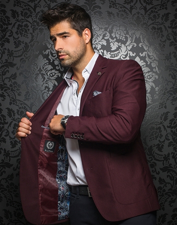 Modern-Classic Sport Coat - Burgundy Blazer