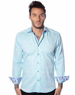 Turquoise Sport Shirt | Sport Shirt Floral Print