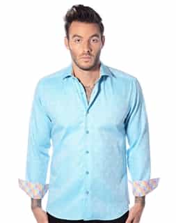 Men Casual Sport Shirt Turquoise