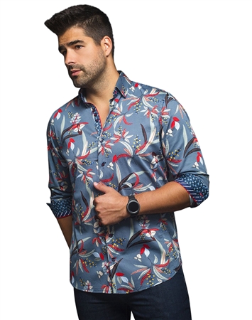 Men fashion button up shirt  | multi