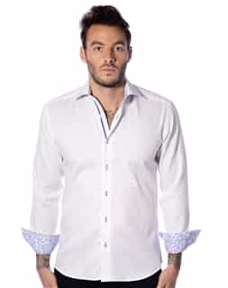 Tailored Fit White Sport Shirt