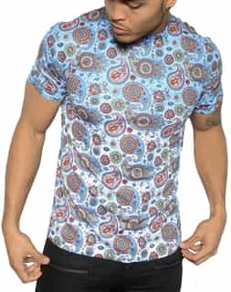 Luxury T-Shirt: Next level Couture Luxury Paisley Blue T- Shirt