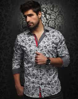 Luxury Dress Shirt - Black Floral