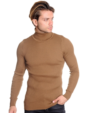 Luxury Turtleneck Sweater - Camel