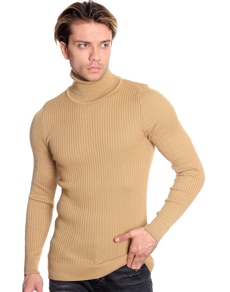 Mens tan turtleneck sweater sale