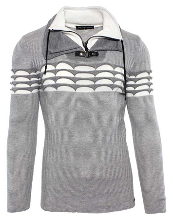 Luxury Grey and White Sweater