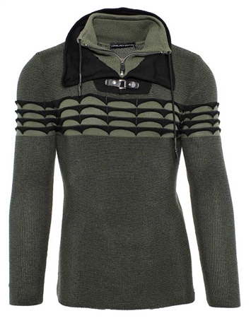 Luxury Olive and Black Sweater