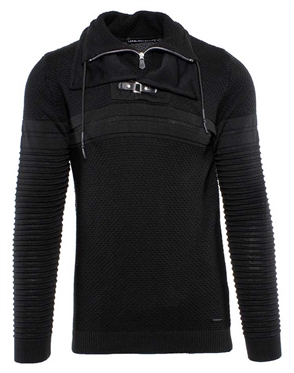 Designer Black Knit Shirt