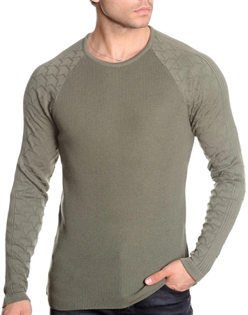 European Fashion Lightweight Knitwear Sweater - Olive